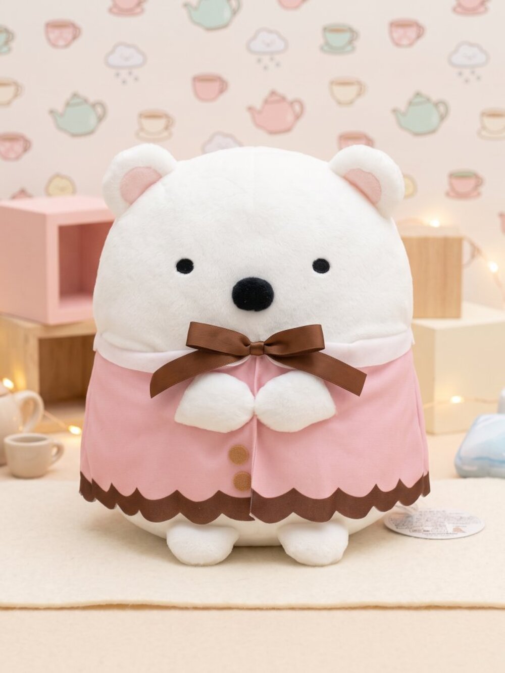 Sumikkogurashi Shirokuma Pink Dress Plushy